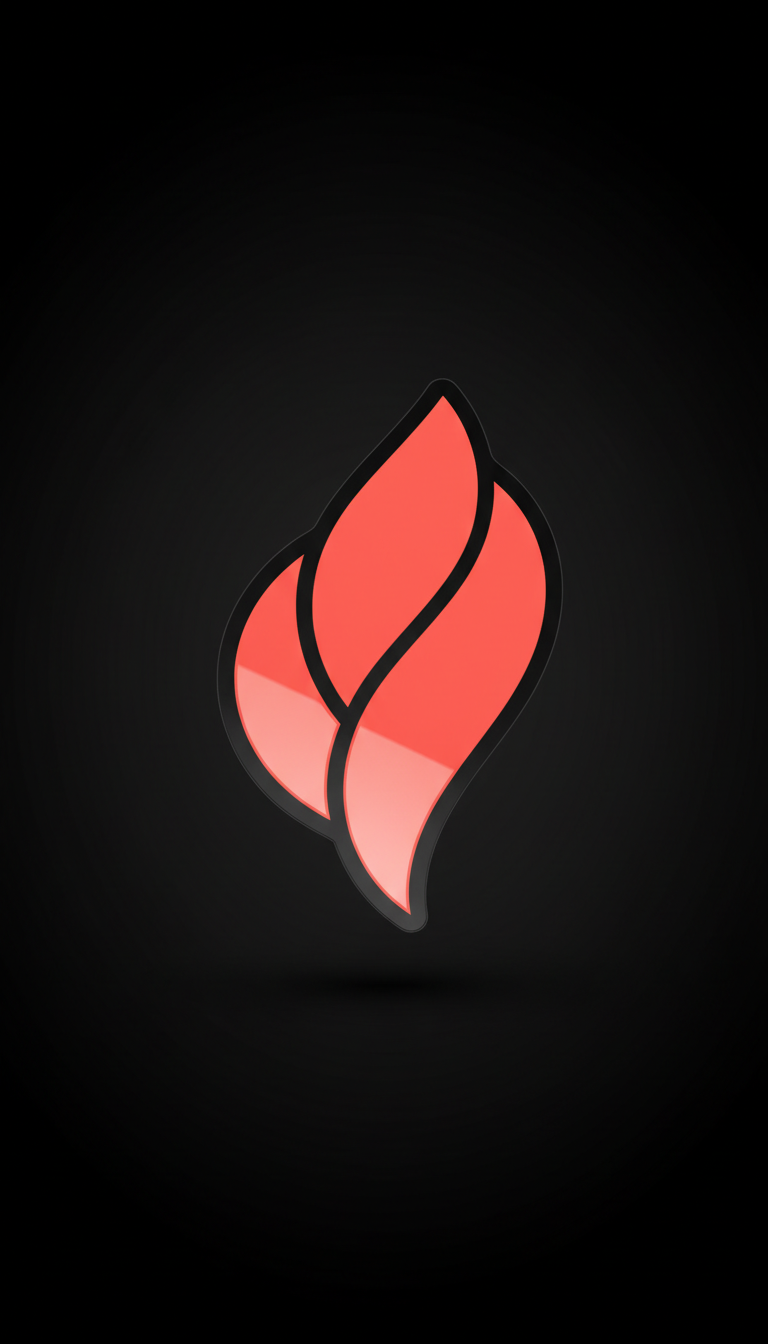 Vivid coral die-cut logo sticker